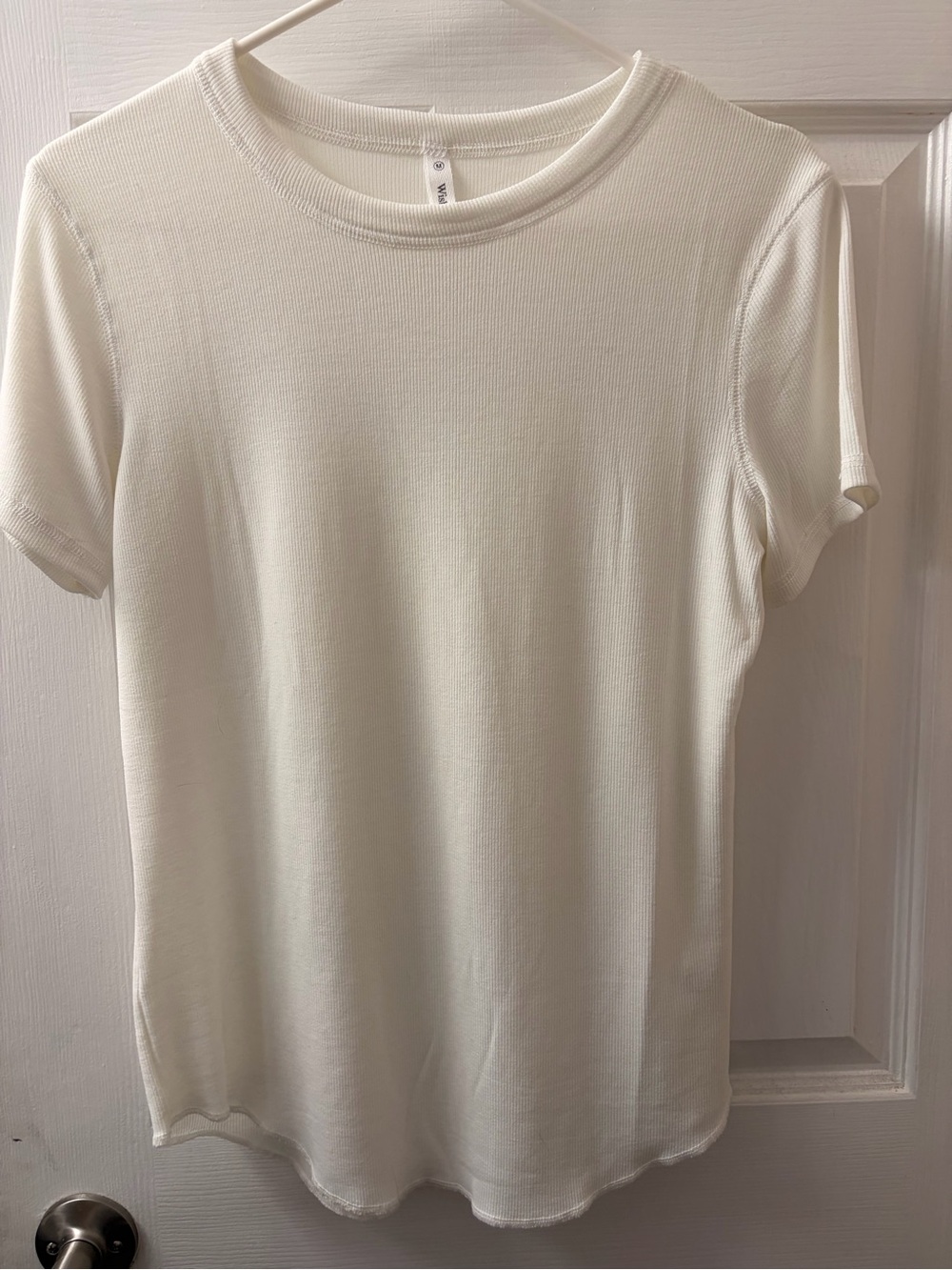 Wishlist White Short Sleeve Ribbed Tee